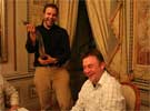 Coring presents Taily  with his very own 'Roosters' calendar