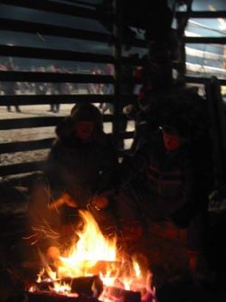 Family keep warm