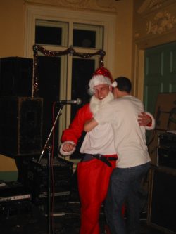 ...and one of the crowd enjoys it!