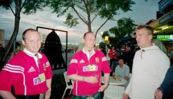 Pre-Match drinks with the Gabba behind