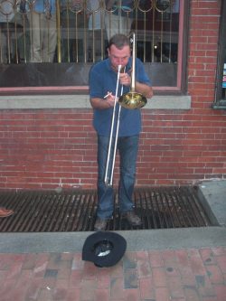 Busking...