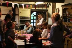 Gathering in the kitchen