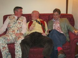Anthony (in Ness' Laura Ashley curtains), Giles and Floody