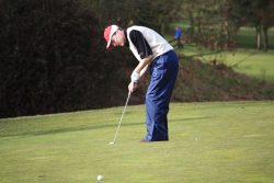Mike tweaks his (almost) final stroke of the day