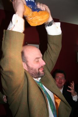 Richie collects a prize