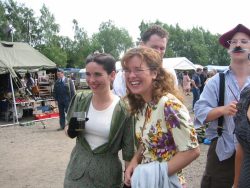 Laughing at the weird artist