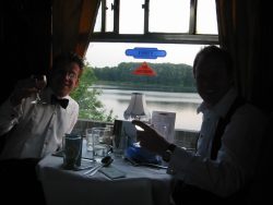 Dinner aboard the train