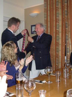 TTT Victory 2009: Floody presents Robert Snr with his Tonsley Colours