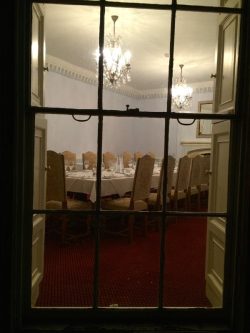 A private dining room for the evening bash