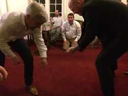 Rob and Joe sweep for Chris