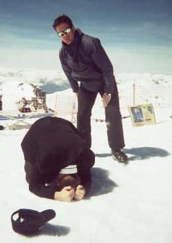 The butler takes his punishment for forgetting the corkscrew