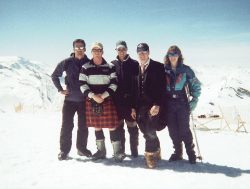 Dozy Kiwi, Silver Fox, Lanky Weasel, Filthy Gerbil, Frisky Rabbit, with Squeaky Mouse behind the camera
