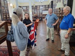 New flag gifted and presented by the Bruce family to the Gibraltar Garrison Library